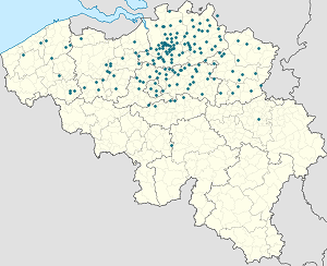 Kaart van Vlaams Gewest met markeringen voor elke ondertekenaar