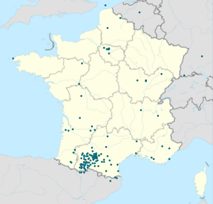 Carte de Haute-Garonne avec des marqueurs pour chaque supporter